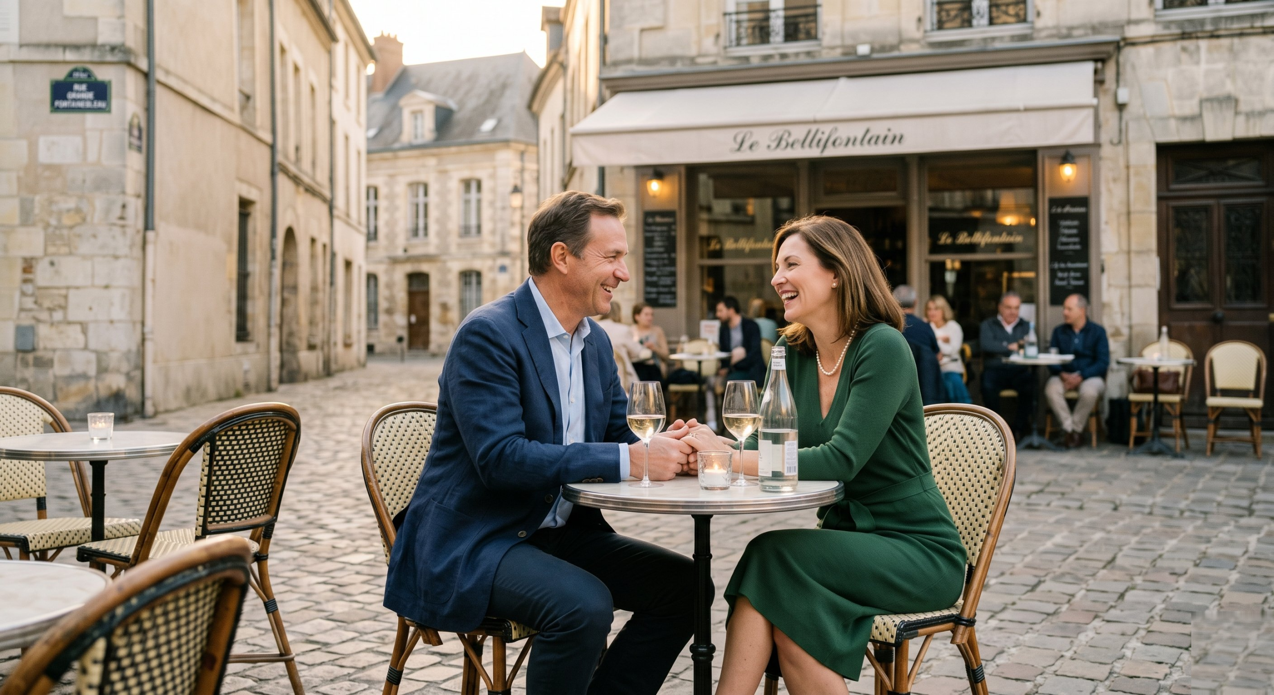 Première rencontre en terrasse à Fontainebleau organisée par Aster et Vous
